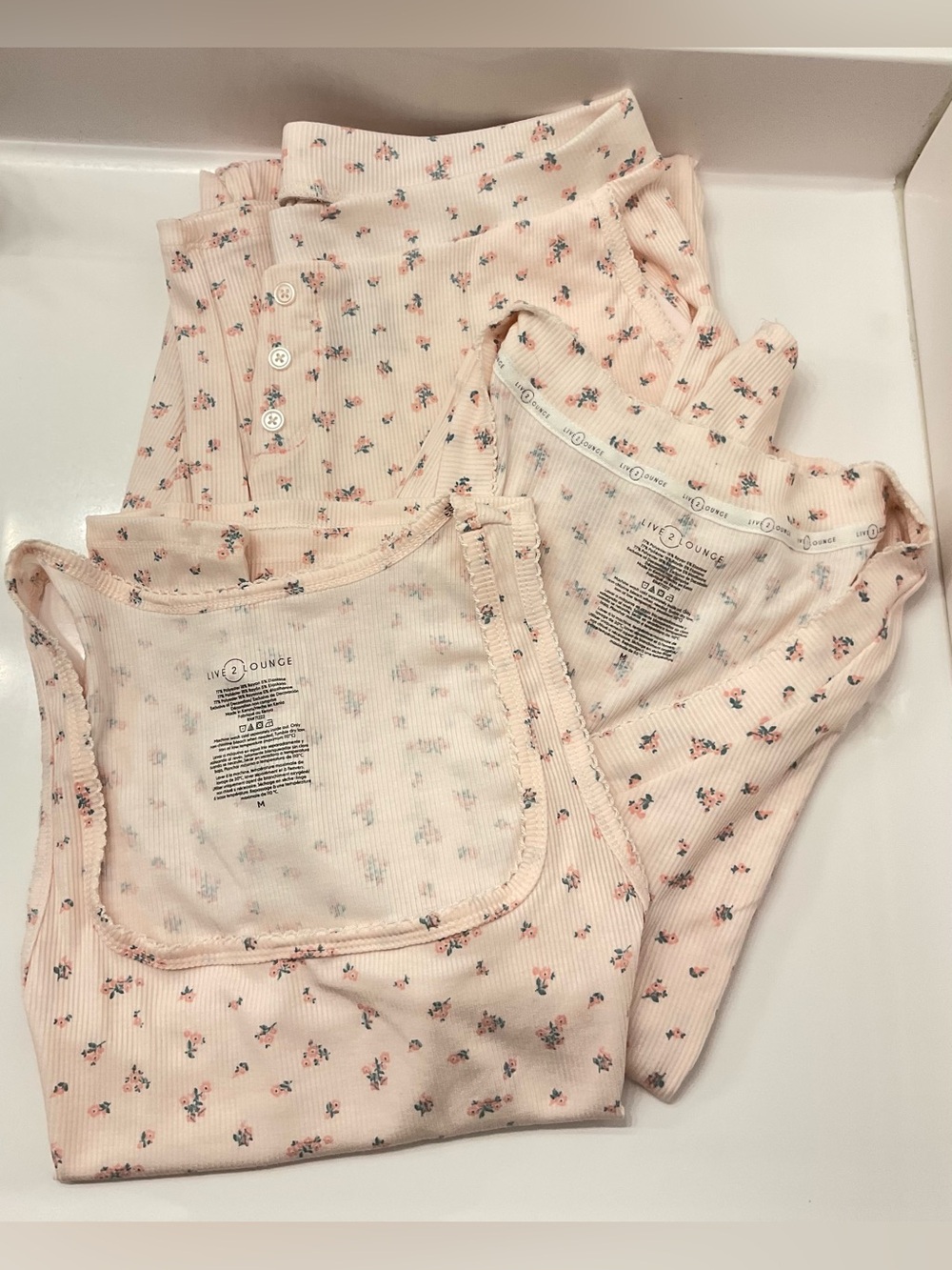 NWOT  3-Piece Floral PJ Set